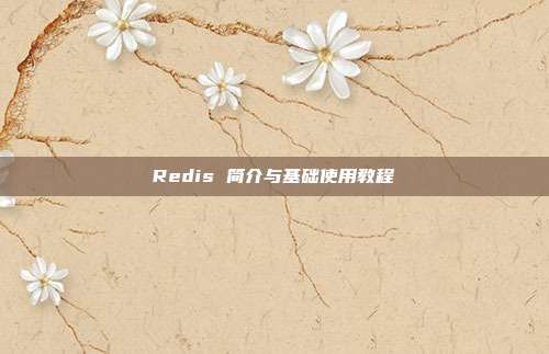 Redis 简介与基础使用教程