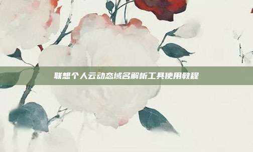 联想个人云动态域名解析工具使用教程
