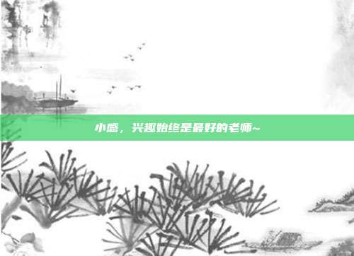 小感，兴趣始终是最好的老师~