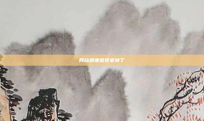 网站速度感觉变快了