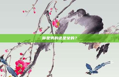 你是男的还是女的？
