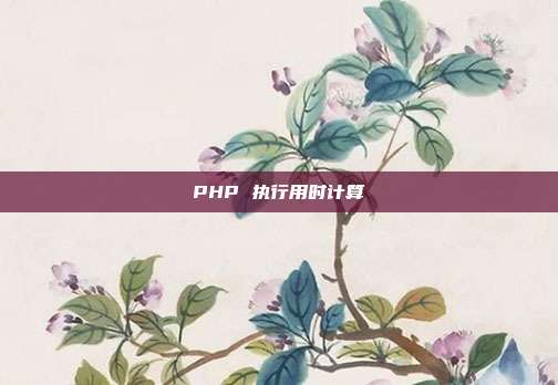 PHP 执行用时计算