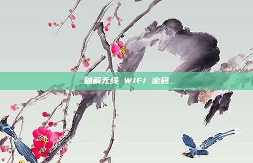 破解无线 WIFI 密码