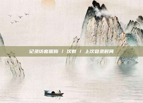记录访客昵称 / 次数 / 上次登录时间