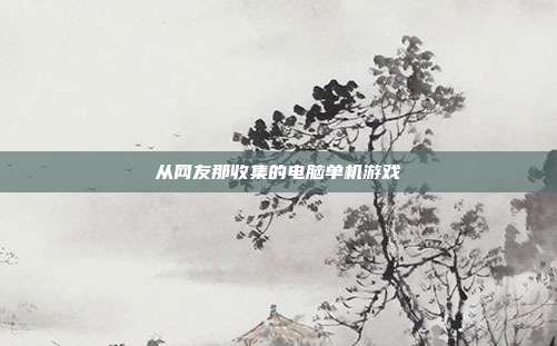 从网友那收集的电脑单机游戏
