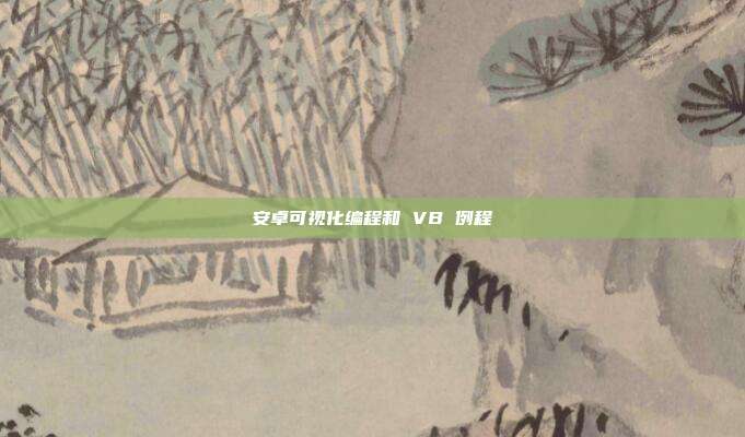 安卓可视化编程和 VB 例程