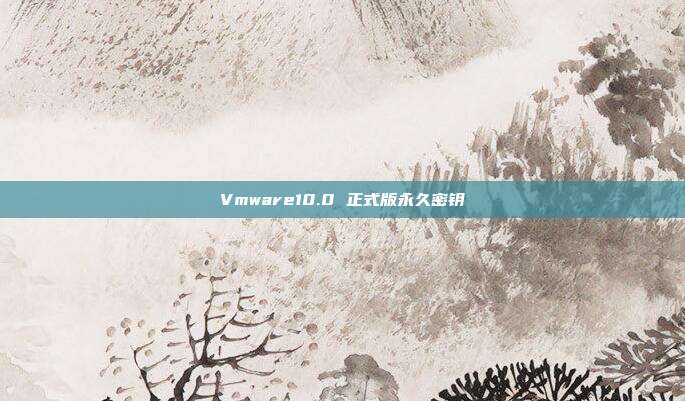 Vmware10.0 正式版永久密钥