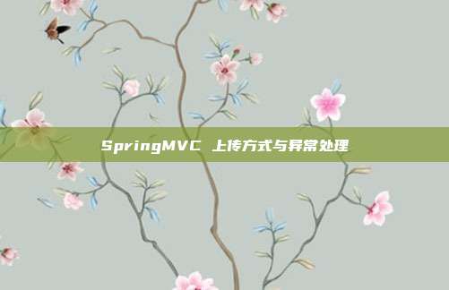SpringMVC 上传方式与异常处理