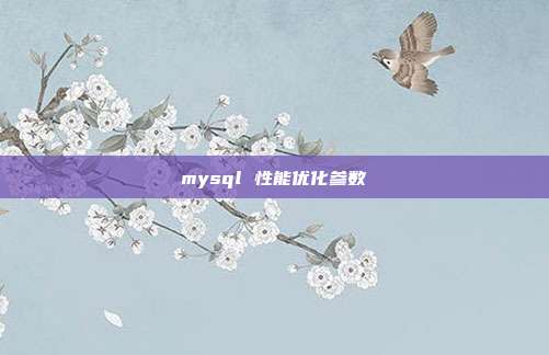 mysql 性能优化参数