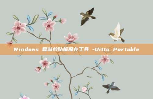 Windows 复制剪贴板保存工具 -Ditto Portable