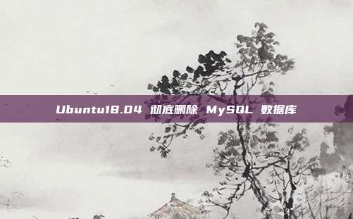 Ubuntu18.04 彻底删除 MySQL 数据库