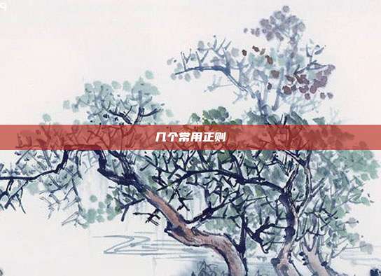 几个常用正则