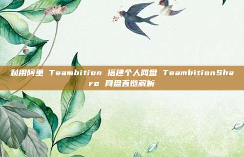 利用阿里 Teambition 搭建个人网盘 TeambitionShare 网盘直链解析